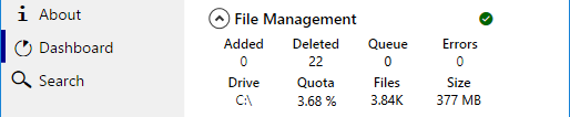 File manager performance counters.
