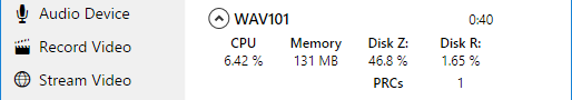 Application performance counters.