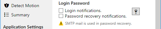 Protected Setup login password settings.