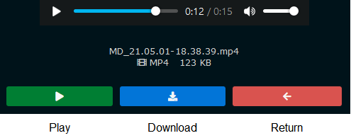 Video playback button functions.