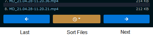 Video files button functions.