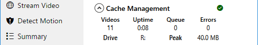 Cache manager performance counters.