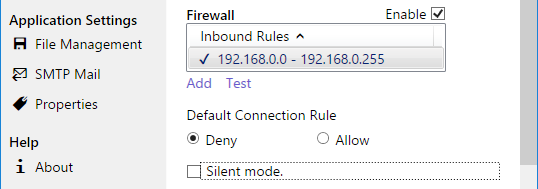 WAV101's application firewall.