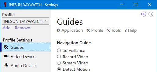 WAV101 navigation guide selection.
