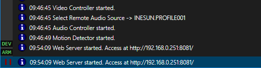Web server enabled visual cue.