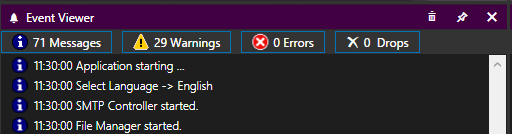 WAV101 event viewer.